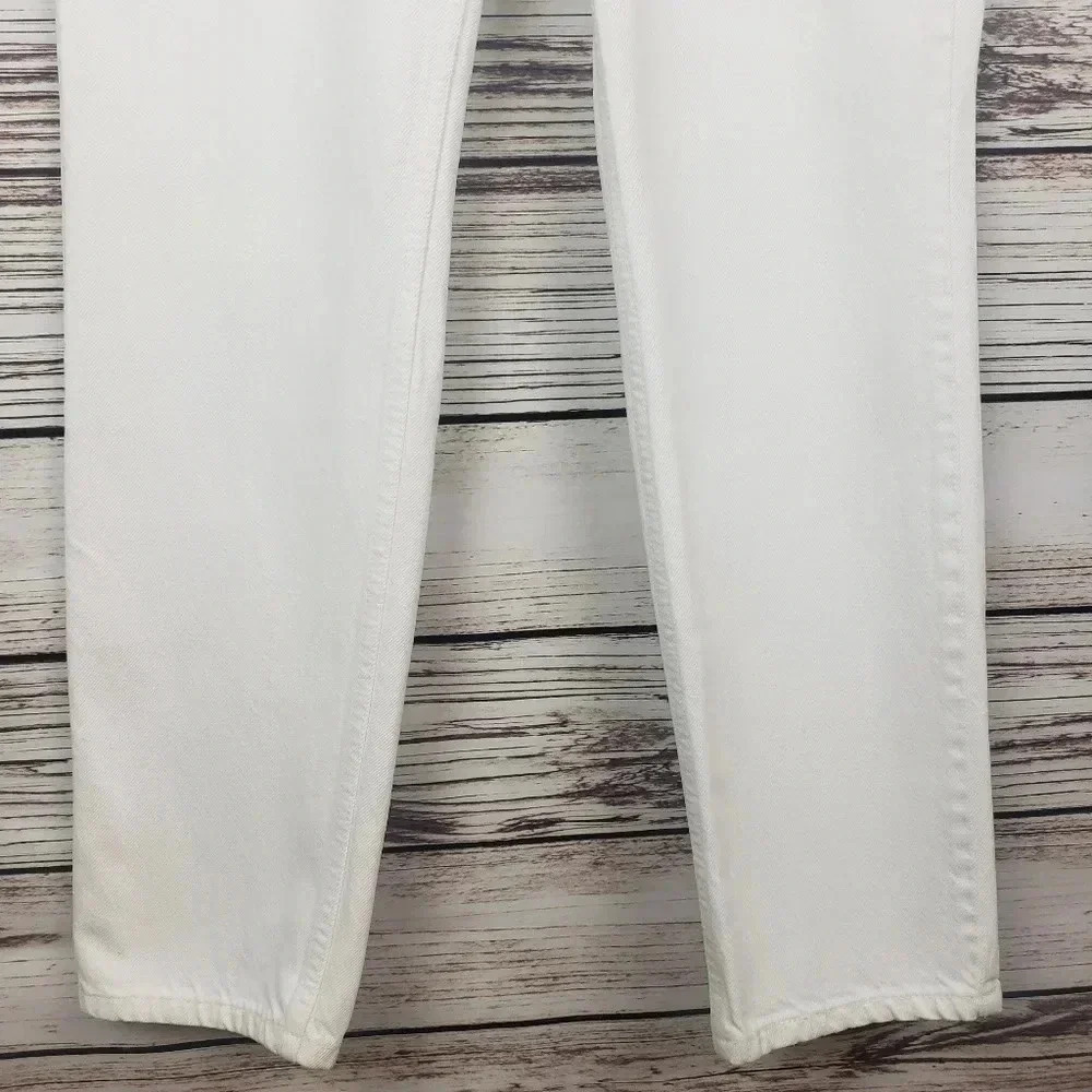 Levis 9 Jr/28" Vtg 512 White High Rise Mom Jeans - Picture 5 of 12